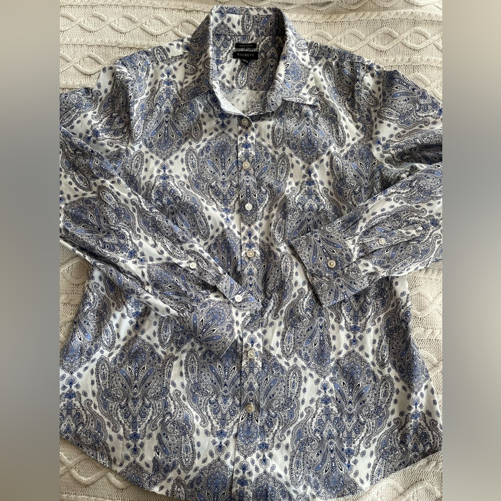 Talbots Unique Paisley Button-Up Shirt Women’s Size 6 - Picture 9 of 13